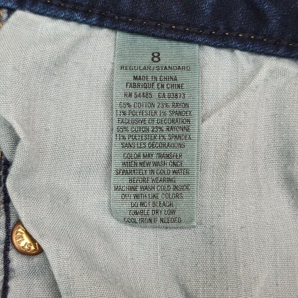 American Eagle Skinny Jeans Size 8 Super Stretch Dark Wash Regular Fit - Picture 6 of 9